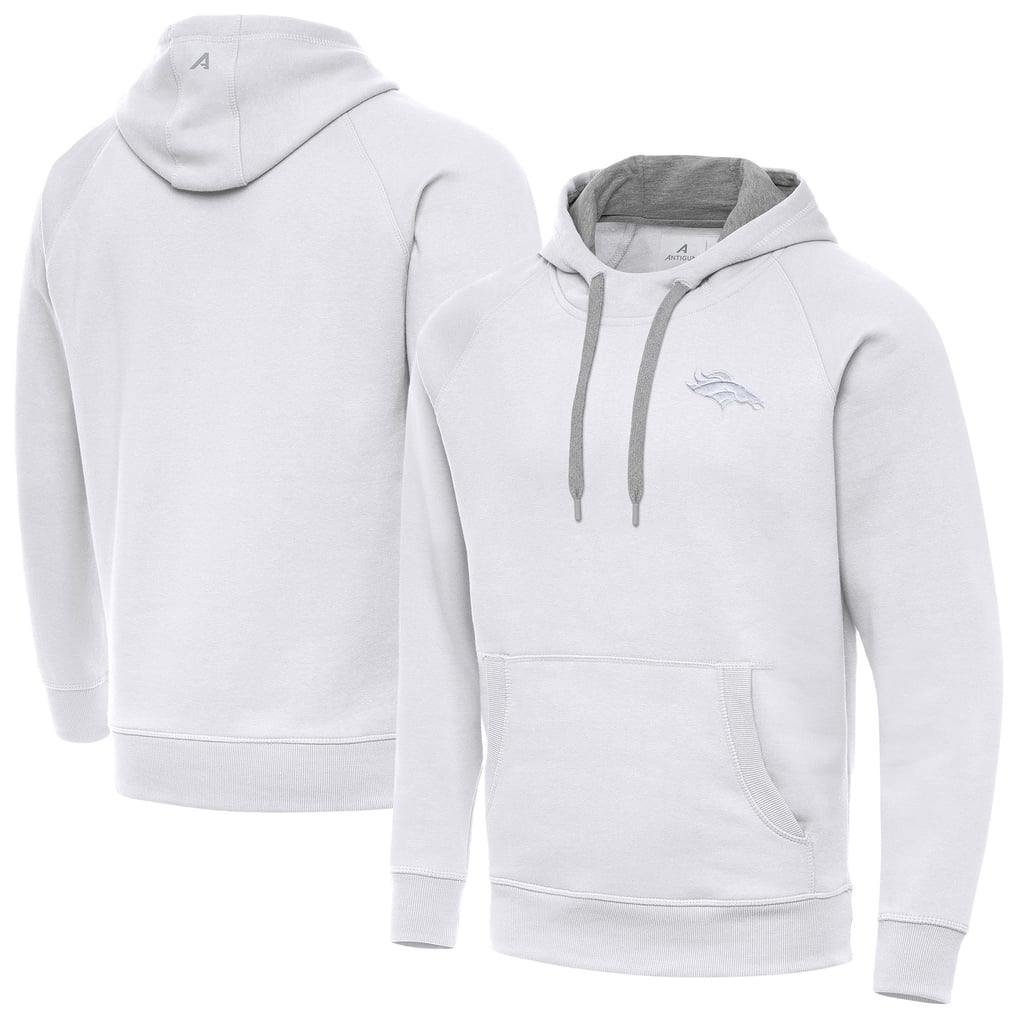 Denver Broncos Antigua Victory Pullover Hoodie - White